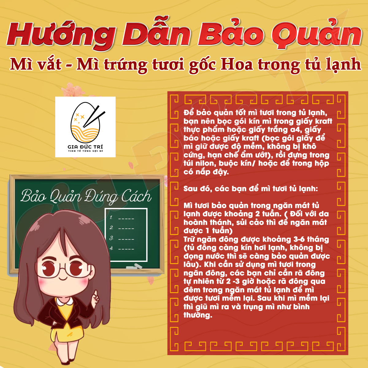 bảo quản mì tươi gia duc tri